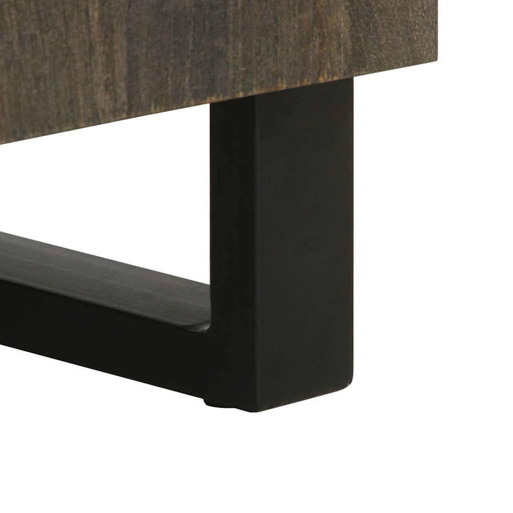 3-tlg. Sideboards Schwarz 60x33x75 cm Massivholz Mango