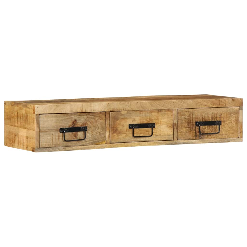 TV-Wandschrank 100x30x19 cm Raues Mangoholz