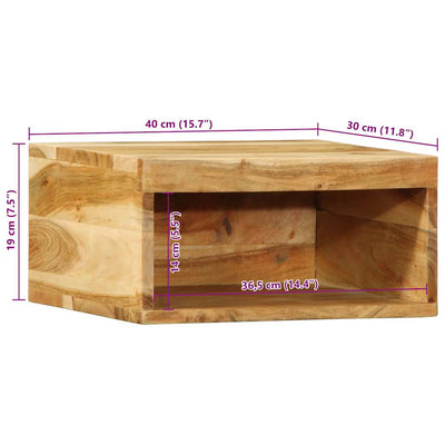 TV-Wandschrank 40x30x19 cm Massivholz Akazie