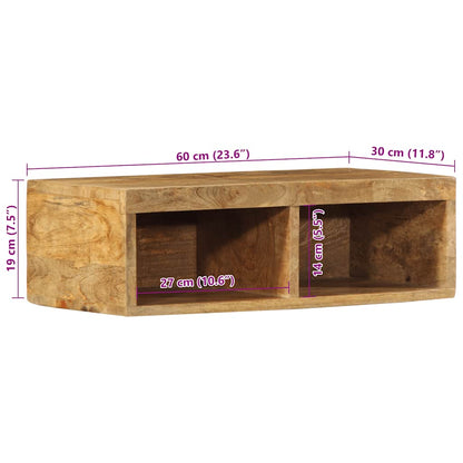 TV-Wandschrank 60x30x19 cm Raues Mangoholz