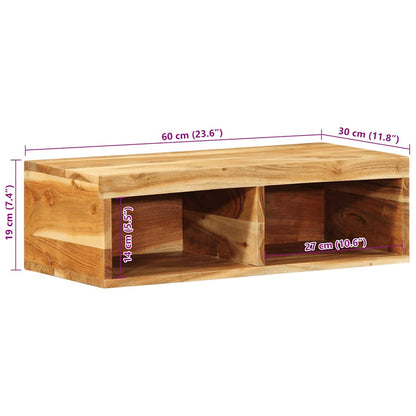 TV-Wandschrank 60x30x19 cm Massivholz Akazie