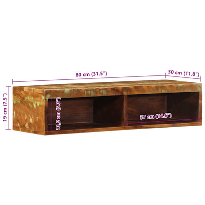 TV-Wandschrank 80x30x19 cm Raues Mangoholz