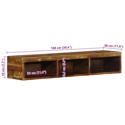 TV-Wandschrank 100x30x19 cm Altholz Massiv