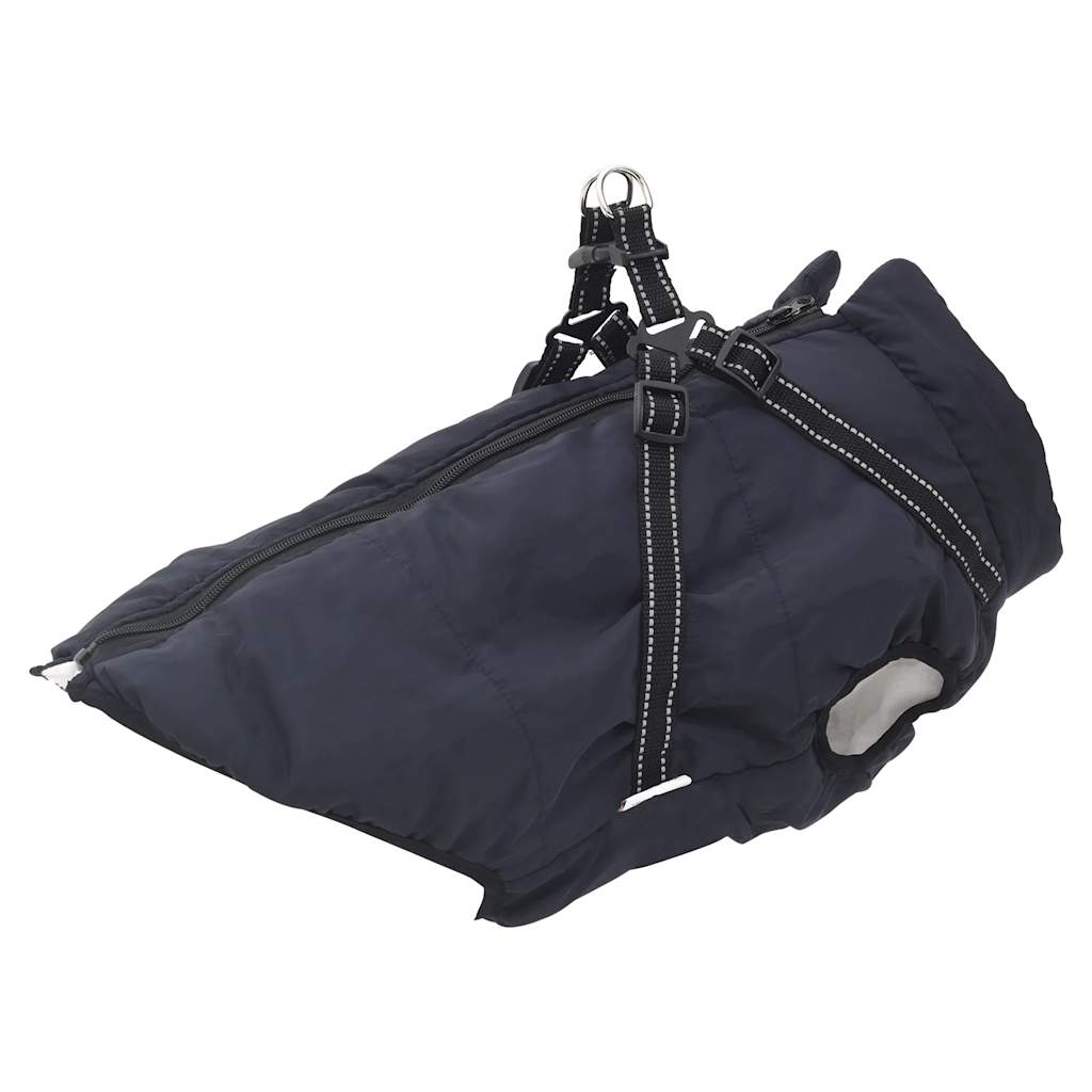 Hundemantel mit Geschirr Wasserdicht Marineblau 3XL