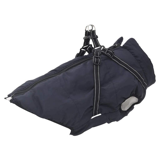 Hundemantel mit Geschirr Wasserdicht Marineblau 4XL