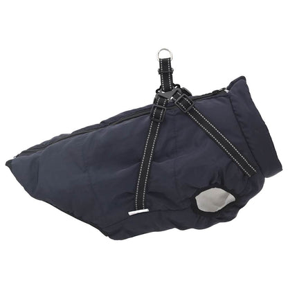 Hundemantel mit Geschirr Wasserdicht Marineblau 4XL