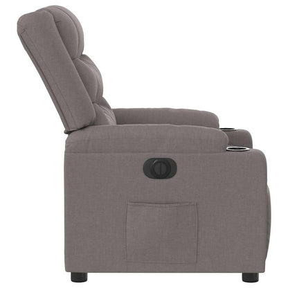 Relaxsessel Elektrisch Taupe Stoff