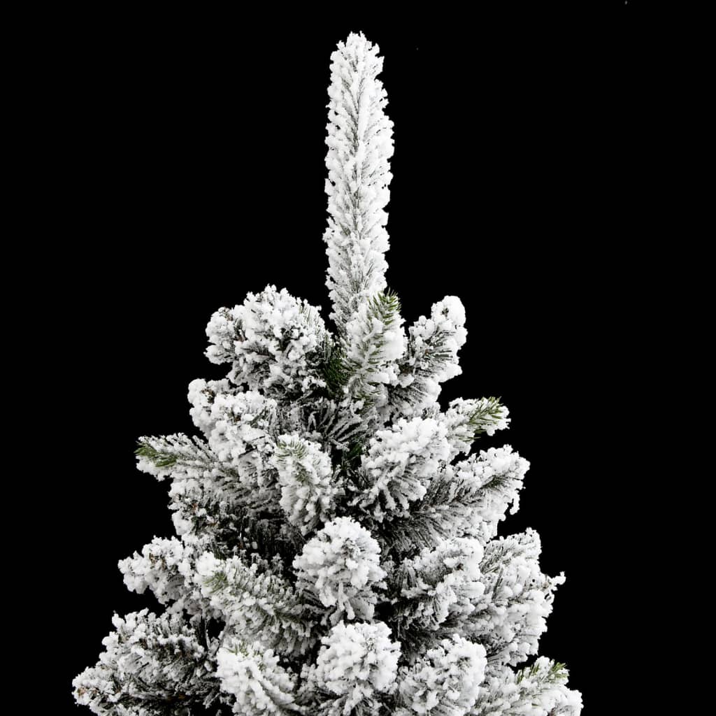 Künstlicher Weihnachtsbaum Schlank mit Schnee 210 cm PVC & PE