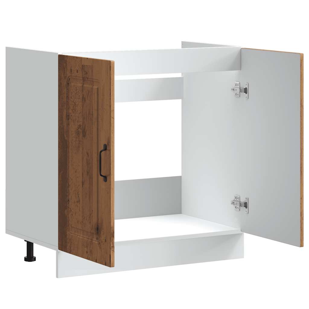 Spülenunterschrank Kalmar Altholz-Optik 80x46x81,5 cm