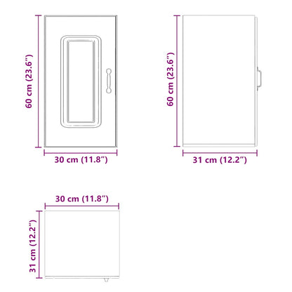 Küchen-Hängeschrank Kalmar Schwarz Holzwerkstoff