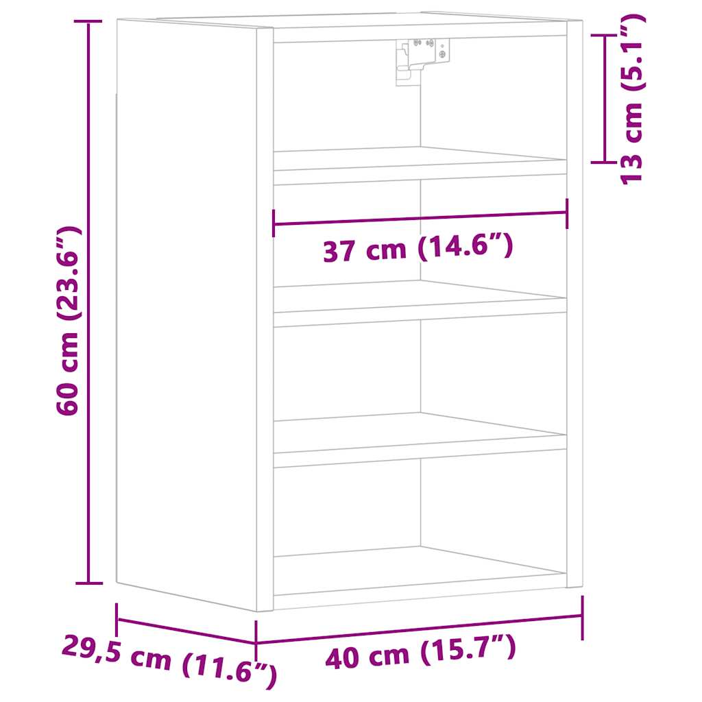 Hängeschrank Sonoma-Eiche 40x29,5x60 cm Holzwerkstoff