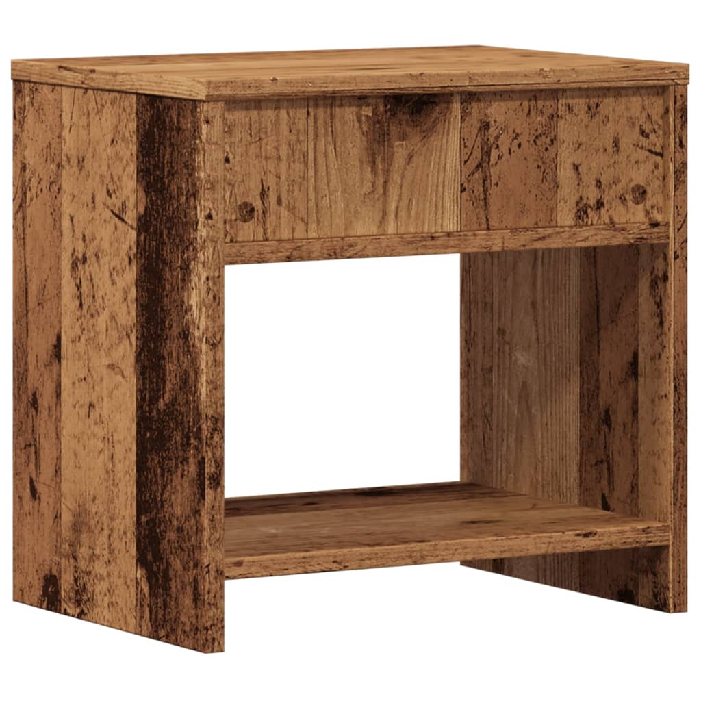 Nachttische 2 Stk. Altholz-Optik 40x30x40 cm Holzwerkstoff