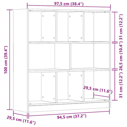 Bücherregal Altholz-Optik 97,5x29,5x100 cm Holzwerkstoff