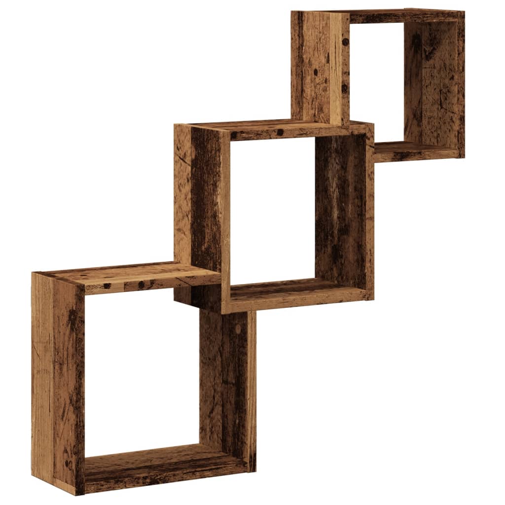 Würfelregale Altholz-Optik 68x15x68 cm Holzwerkstoff