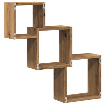 Wandregale Artisan-Eiche 68x15x68 cm Holzwerkstoff