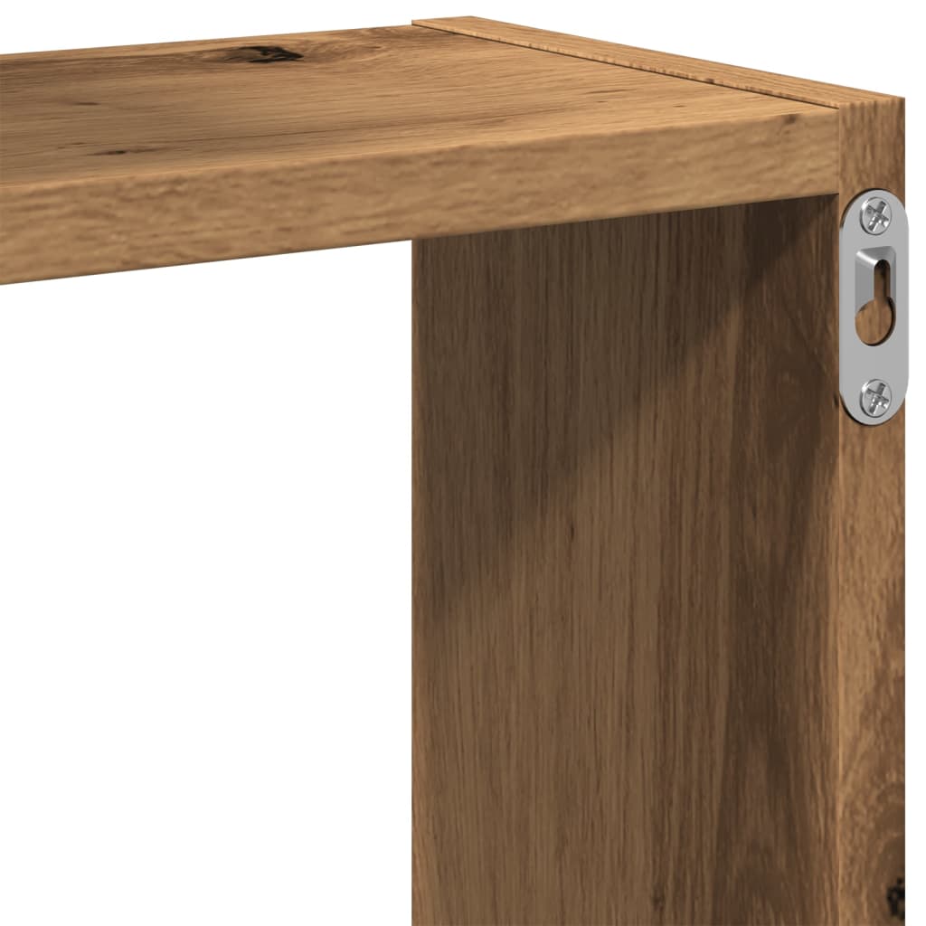 Wandregale Artisan-Eiche 68x15x68 cm Holzwerkstoff