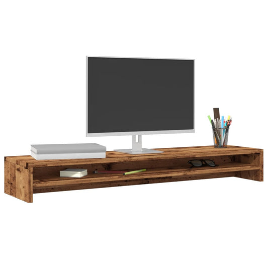 Monitorständer Altholz-Optik 100x24x13 cm Holzwerkstoff