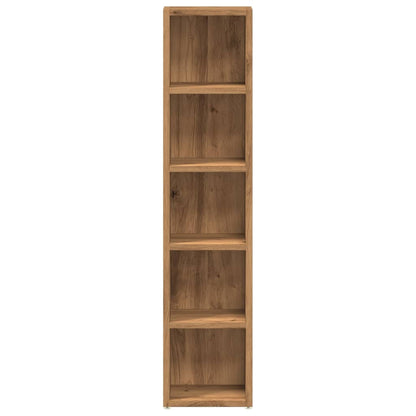 CD-Regale 2 Stk. Artisan-Eiche 21x16x93,5 cm Holzwerkstoff