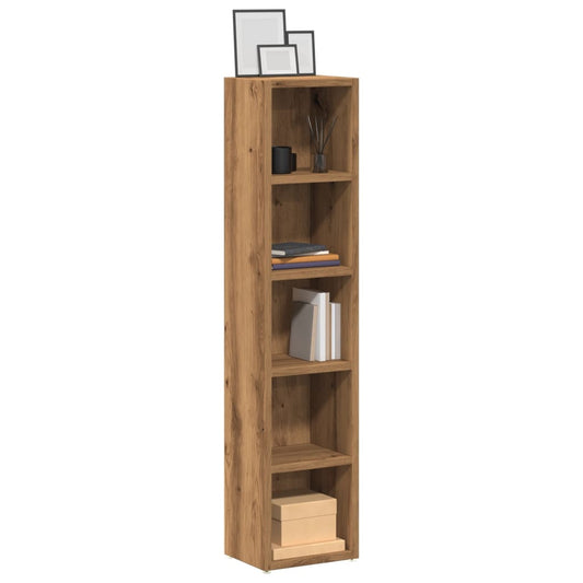 CD-Regale 2 Stk. Artisan-Eiche 21x16x93,5 cm Holzwerkstoff