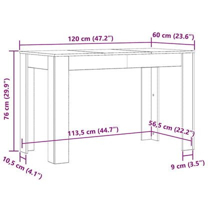 Esstisch Altholz-Optik 120x60x76 cm Holzwerkstoff