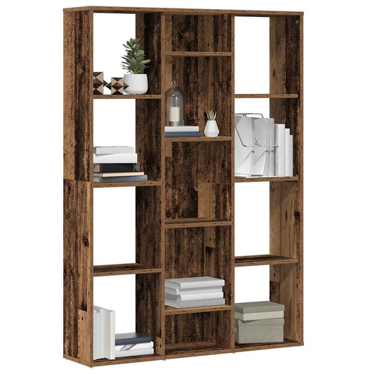 Raumteiler/Bücherregal Altholz-Optik 100x24x140cm Holzwerkstoff