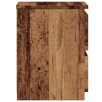 Nachttische 2 Stk. Altholz-Optik 30×30×40 cm Holzwerkstoff