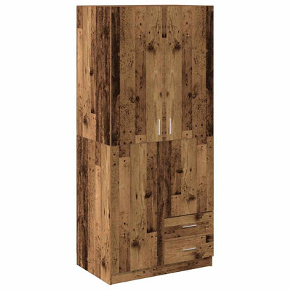 Kleiderschrank Altholz-Optik 80x52x180 cm Holzwerkstoff