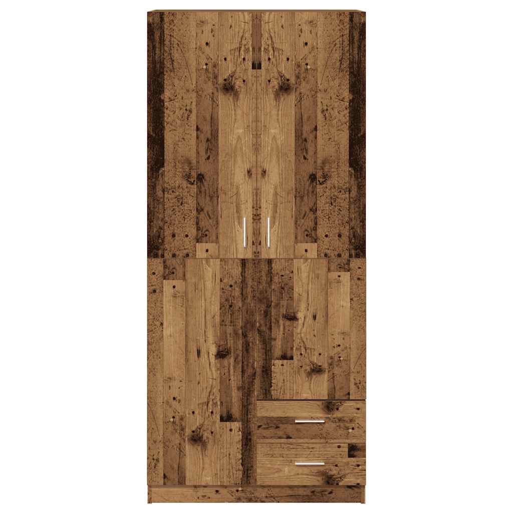 Kleiderschrank Altholz-Optik 80x52x180 cm Holzwerkstoff