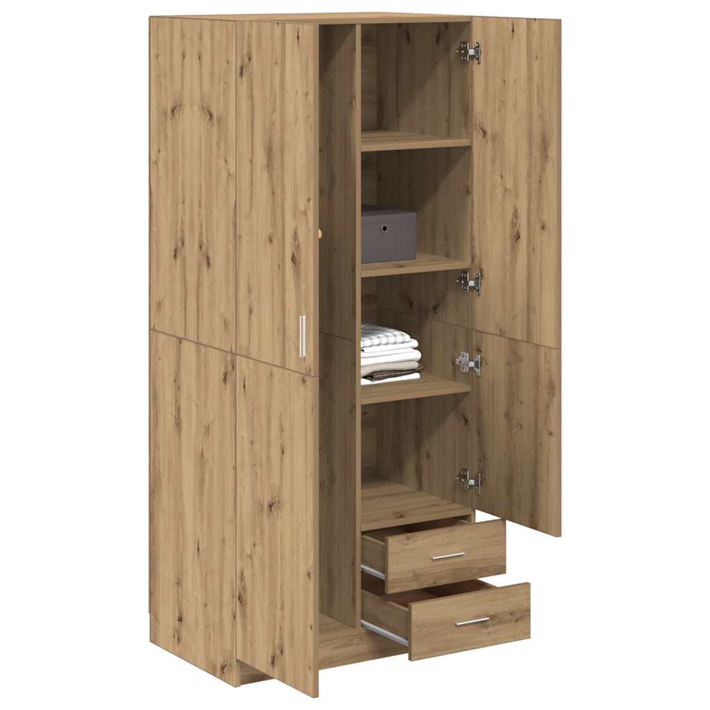 Kleiderschrank Artisan-Eiche 80x52x180 cm Holzwerkstoff