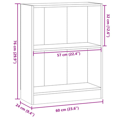 Bücherregal Altholz-Optik 60x24x76 cm Holzwerkstoff