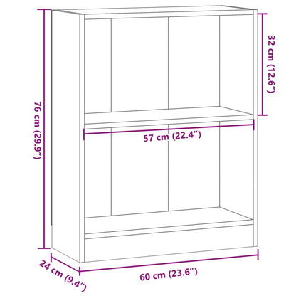 Bücherregal Artisan-Eiche 60x24x76 cm Holzwerkstoff