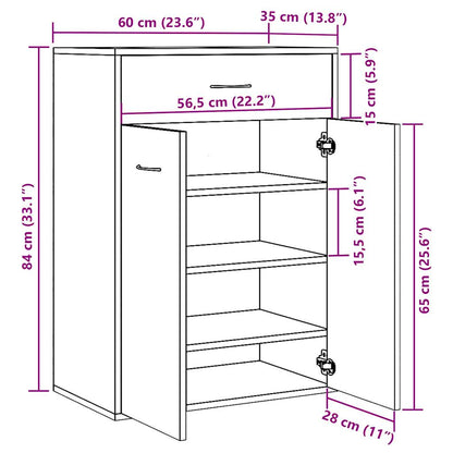 Schuhschrank Altholz-Optik 60x35x84 cm Holzwerkstoff