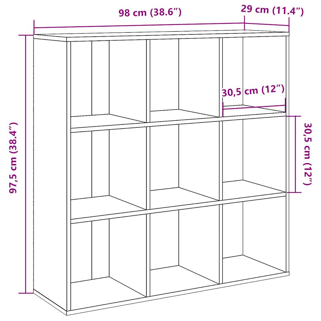 Bücherregal Artisan-Eiche 98x29x97,5 cm