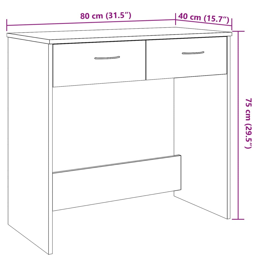 Schreibtisch Altholz-Optik 80x40x75 cm Holzwerkstoff