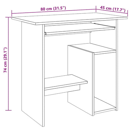 Schreibtisch Artisan-Eiche 80x45x74 cm Holzwerkstoff