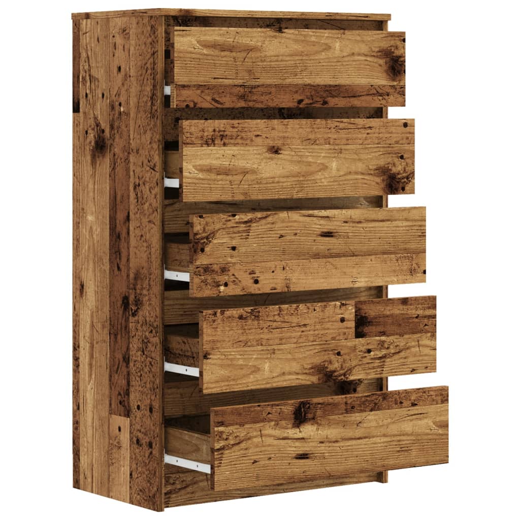 Schubladenschrank Altholz-Optik 60x36x103 cm Holzwerkstoff