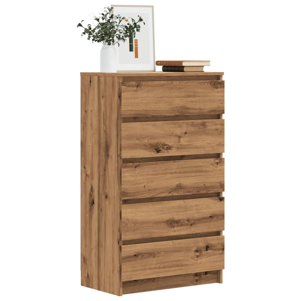 Schubladenschrank Artisan-Eiche 60x36x103 cm Holzwerkstoff