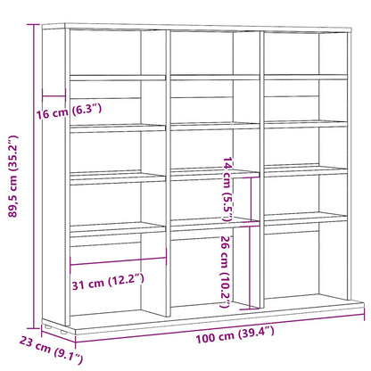 CD-Regal Artisan-Eiche 100x23x89,5 cm Holzwerkstoff