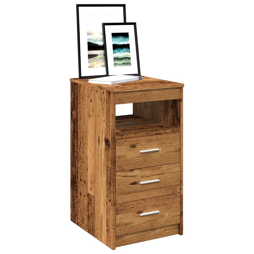 Schubladenschrank Altholz-Optik 40x50x76 cm Holzwerkstoff