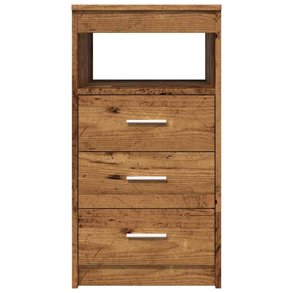 Schubladenschrank Altholz-Optik 40x50x76 cm Holzwerkstoff