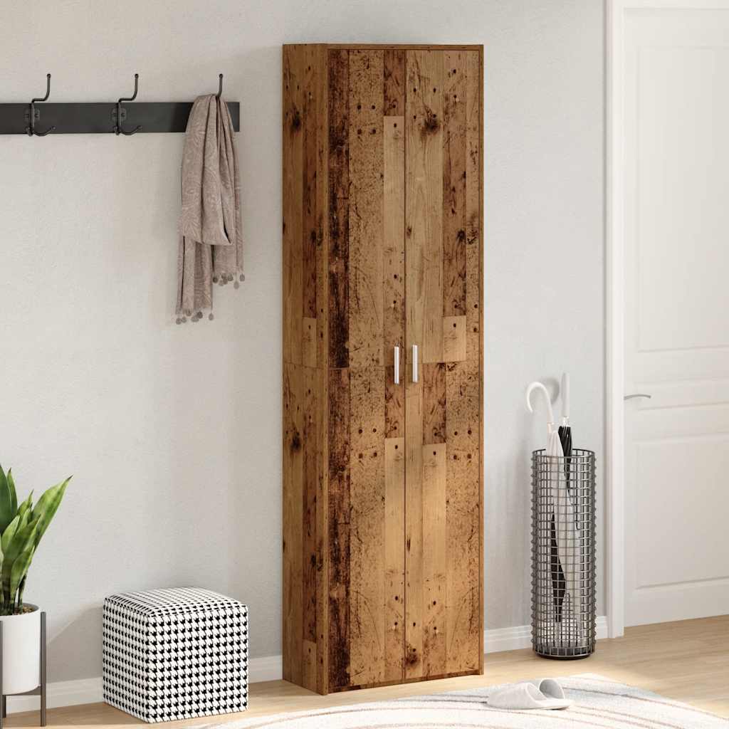 Flurschrank Altholz-Optik 55x25x189 cm Holzwerkstoff