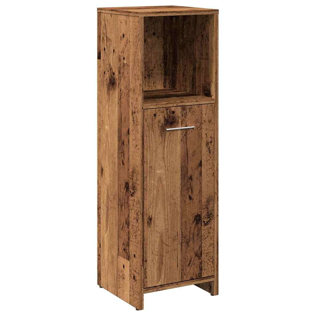 Badschrank Altholz-Optik 30x30x95 cm Holzwerkstoff