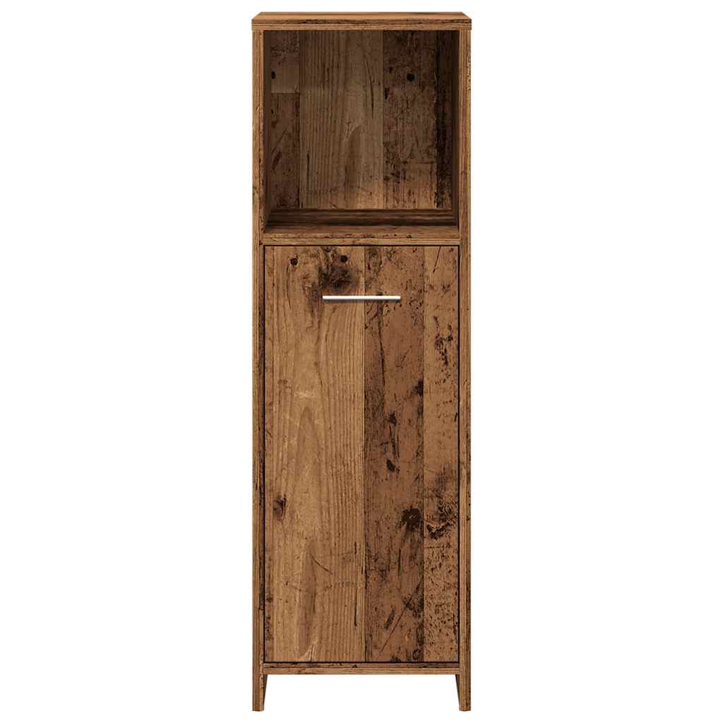 Badschrank Altholz-Optik 30x30x95 cm Holzwerkstoff