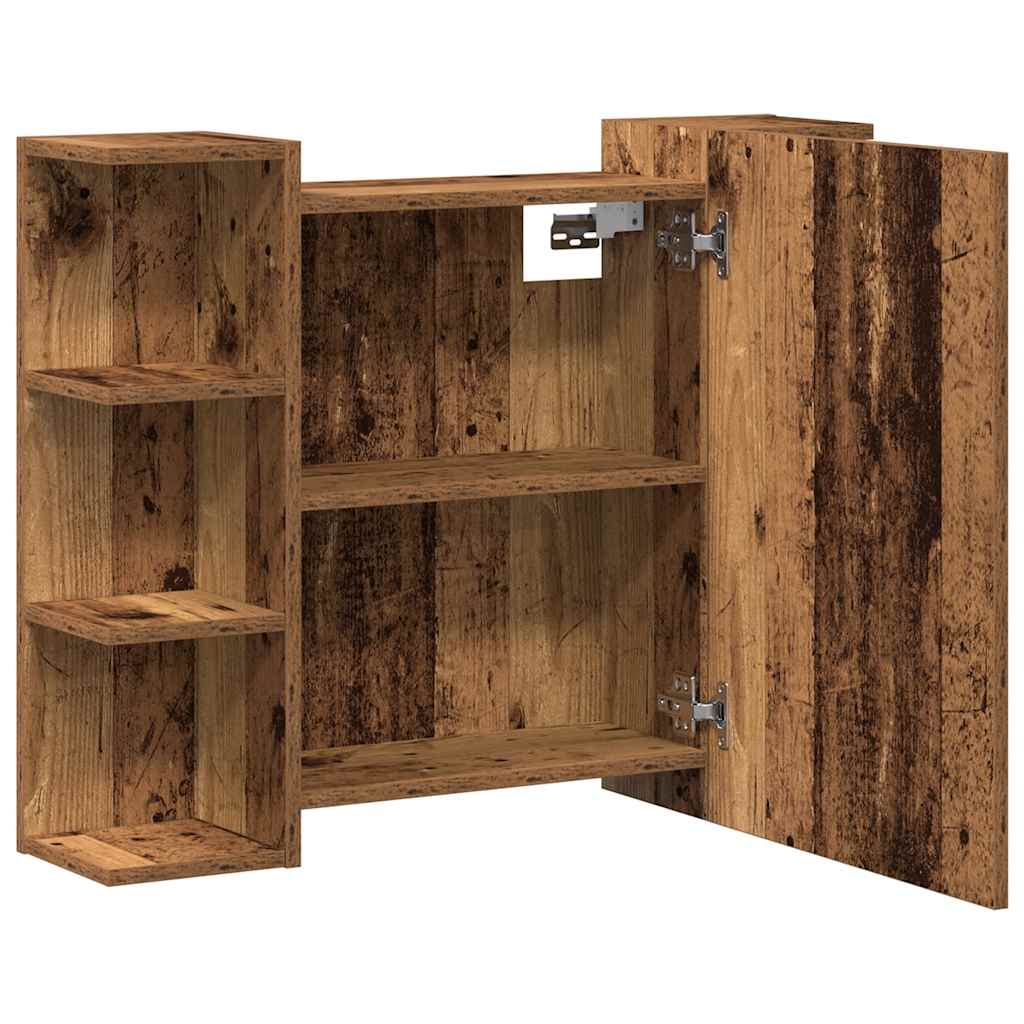 Bad-Spiegelschrank Altholz-Optik 80x20,5x64 cm Holzwerkstoff