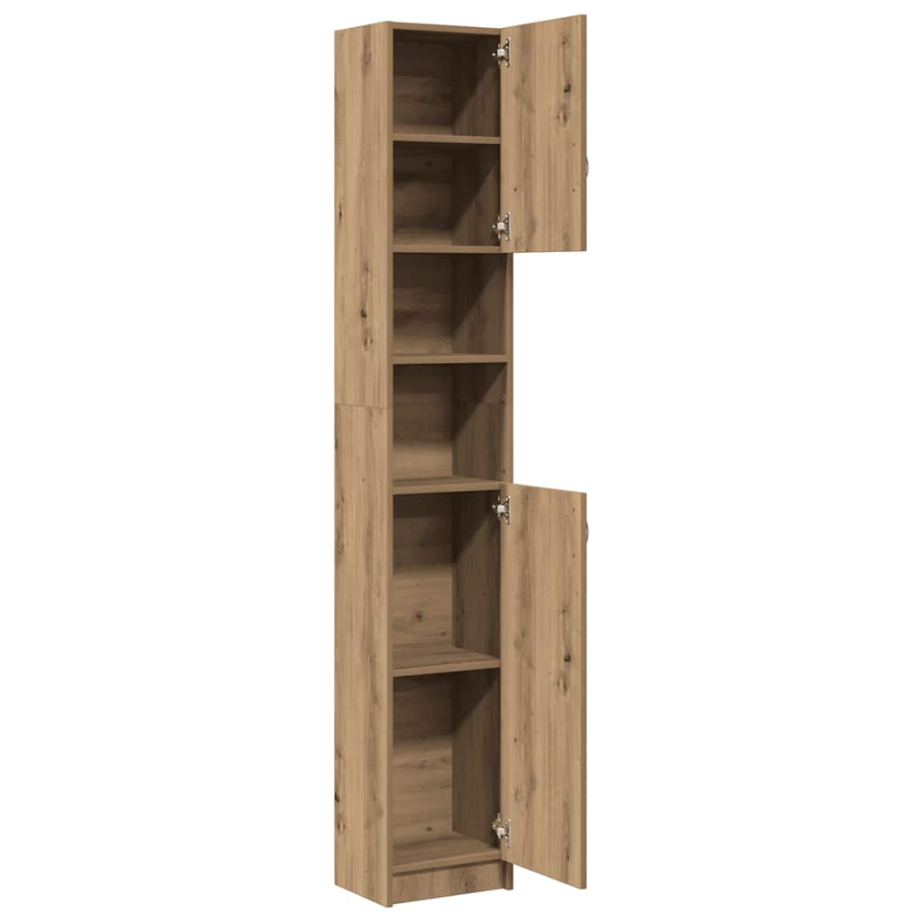 Badschrank Artisan-Eiche 32x25,5x190 cm Holzwerkstoff