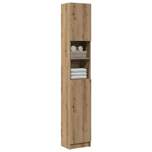 Badschrank Artisan-Eiche 32x25,5x190 cm Holzwerkstoff