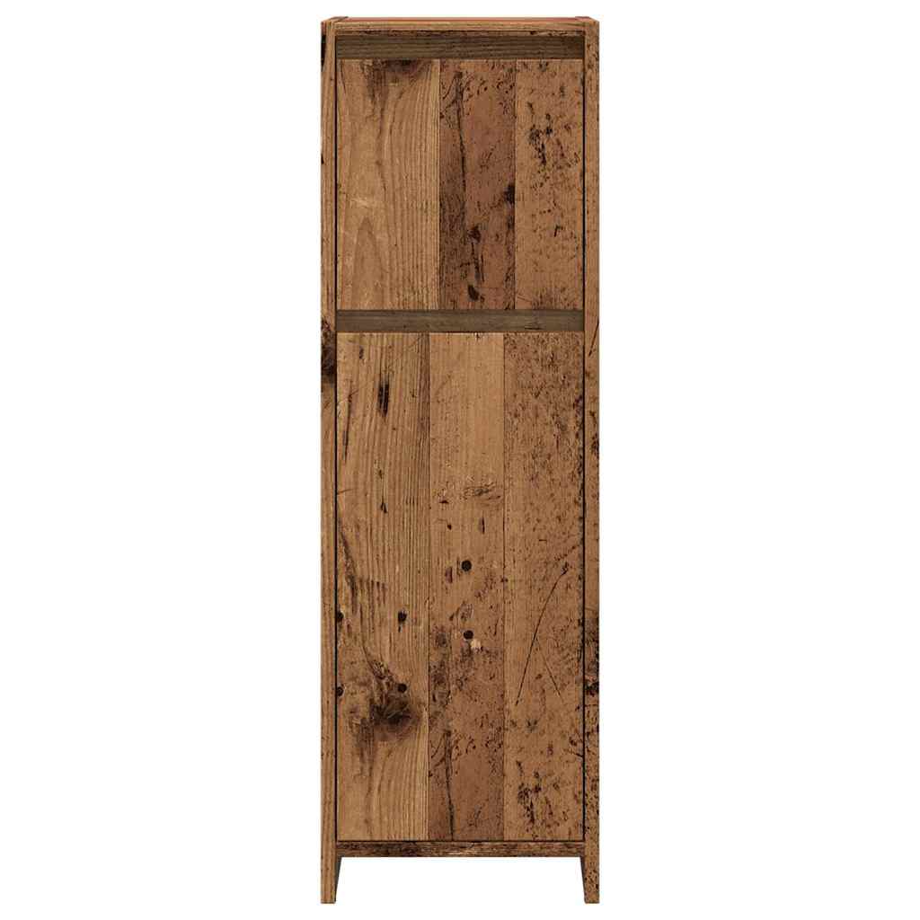 Badschrank Altholz-Optik 30x30x95 cm Holzwerkstoff