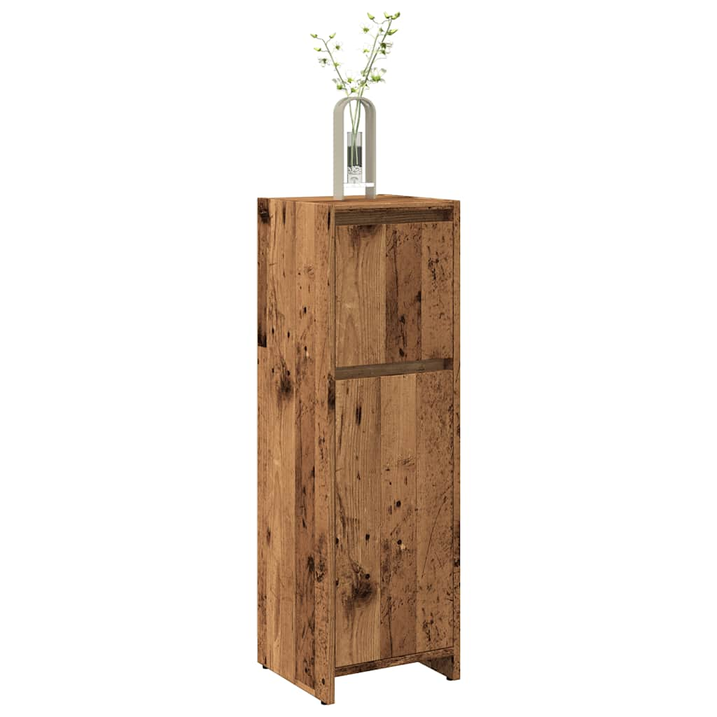 Badschrank Altholz-Optik 30x30x95 cm Holzwerkstoff