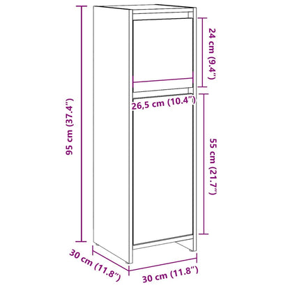 Badschrank Artisan-Eiche 30x30x95 cm Holzwerkstoff