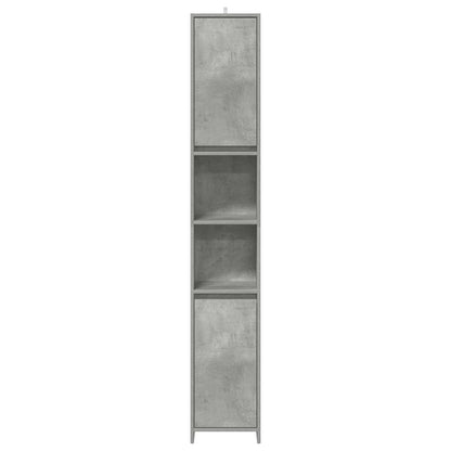 Badezimmerschrank Betongrau 30x30x183,5 cm Holzwerkstoff